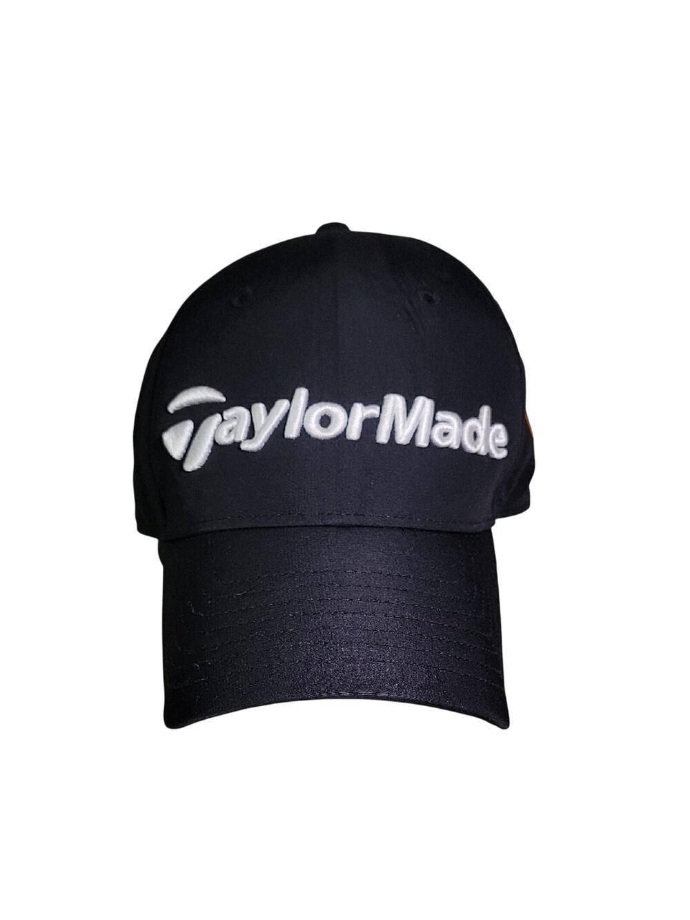 TaylorMade Golf Hat Black White Embroidery Logo Adjustable